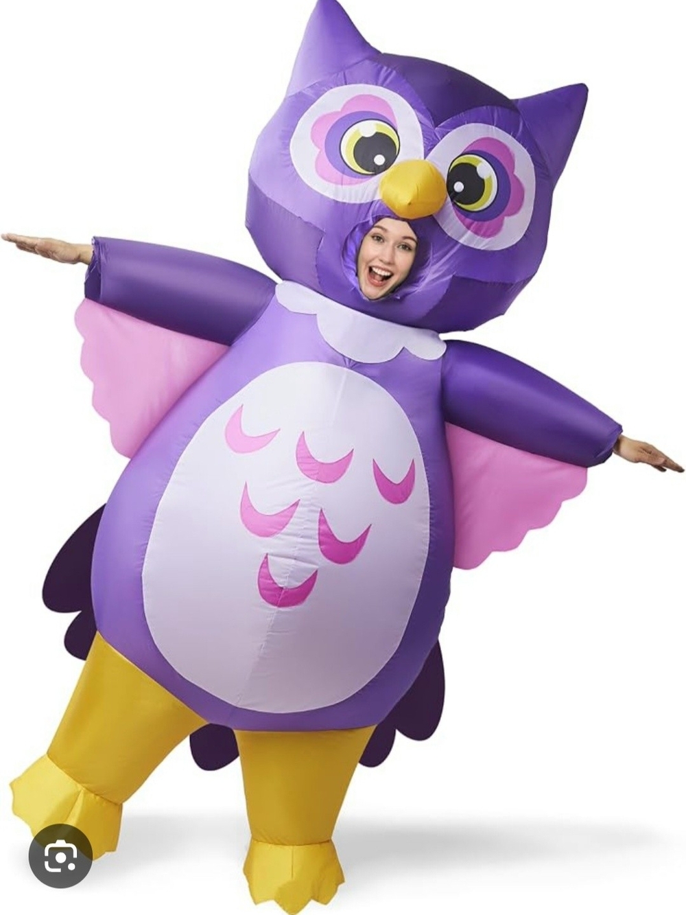 Inflatable Purple Owl Bird Costume - Fun Pet Bird Theme